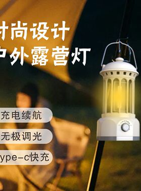 德国户外露营灯野营灯氛围帐篷灯礼品复古马灯COB照明手提营地灯