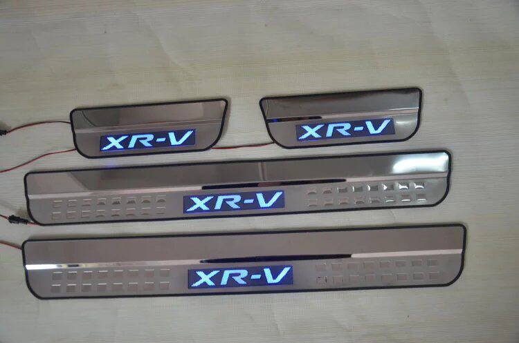 适用于15-21款XRV门槛条 LED带灯 迎宾踏板 xrv不锈钢门槛保护条