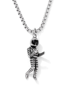 GENANX闪电潮牌钛钢宇航员项链2021新款趣味小众设计吊坠十字链