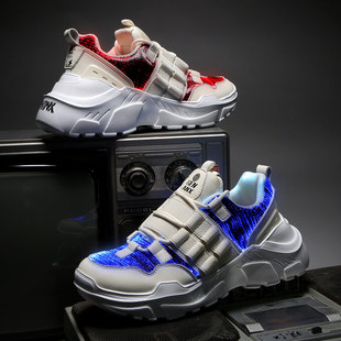 鞋 GENANX闪电潮牌老爹鞋 时尚 新款 子男 LED发光充电可调色2020秋季