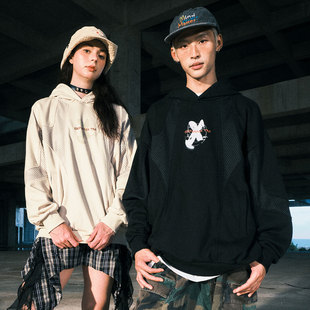 GENANX闪电潮牌连帽加绒情侣卫衣男女款潮流新款秋冬季青少年外套