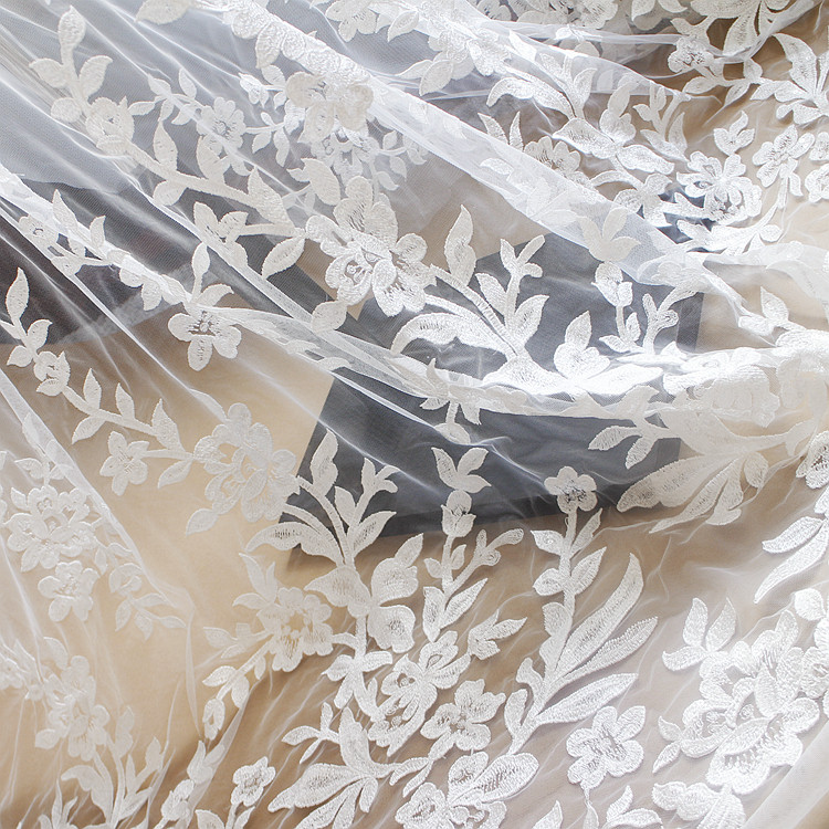衣服服装蕾丝花边辅料 婚纱头纱连衣裙DIY材料 刺绣装饰面料超宽