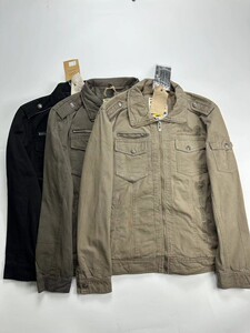 重工！外贸男士春秋短款多兜工装夹克外套纯棉水洗做旧复古机车服