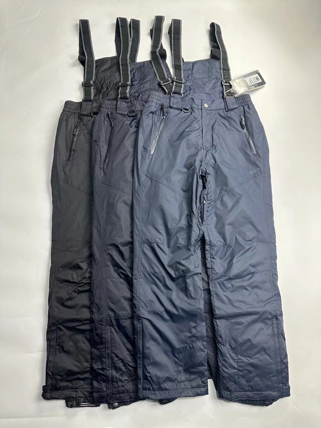 欧美单男士冬季夹棉滑雪裤户外防风防水透气冲锋裤野营旅行背带裤