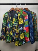 外贸男女士春秋印花复古痞帅港风便服单西街头嘻哈主持人演出西服