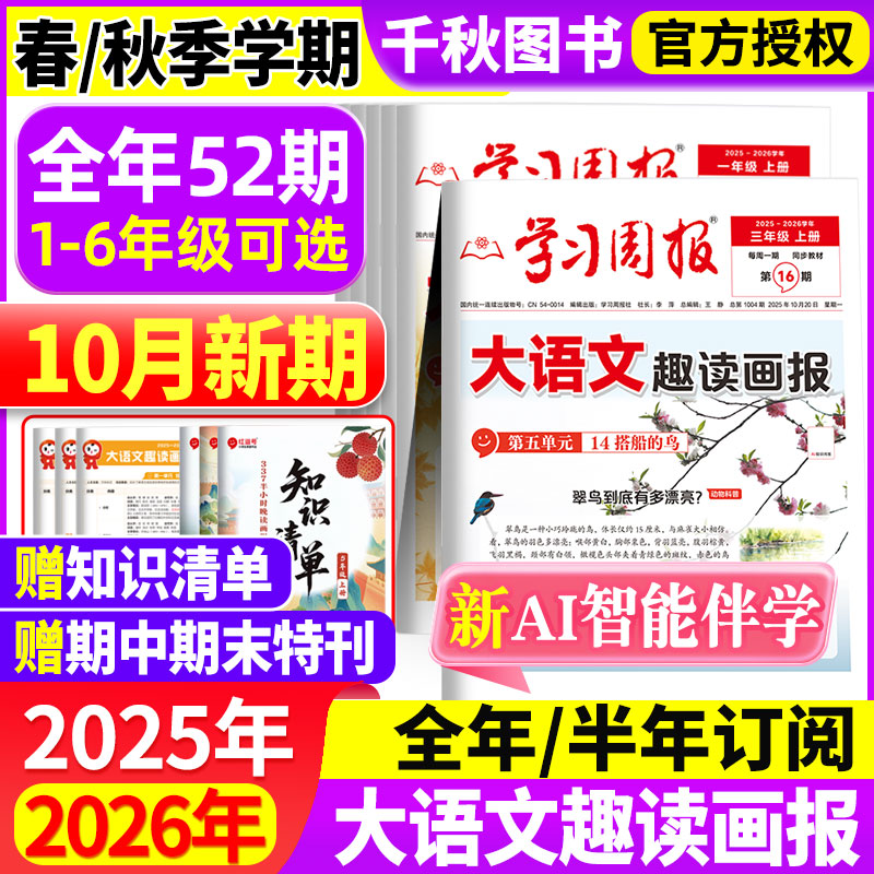 2025年学习周报大语文趣读画报