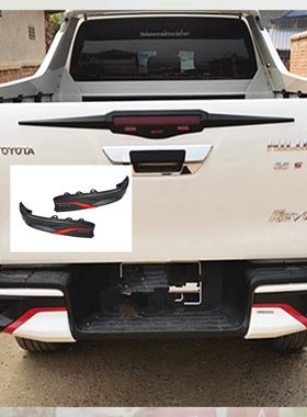 适用于海拉克斯REVO ROCCO皮卡越野改装后杠防撞包角带饰条免打孔