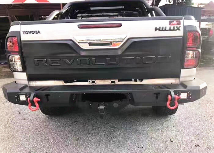 适用于hilux revo rocco皮卡改装泰版皮纹尾门字母装饰板后护板