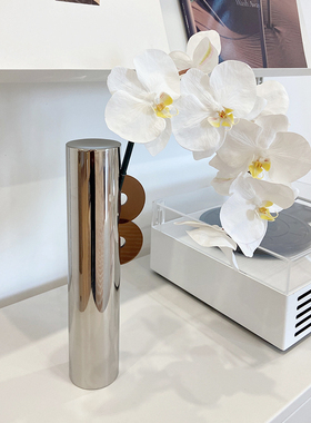 ladylike 白色蝴蝶兰仿真花 客厅兰花假花盆栽花瓶摆件餐桌装饰花