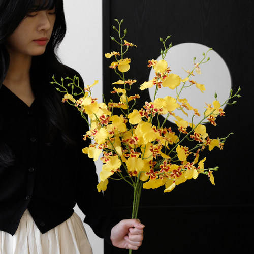ladylike仿真花跳舞兰花瓶插花