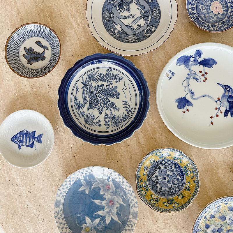 ladylike盘子新中式青花瓷盘