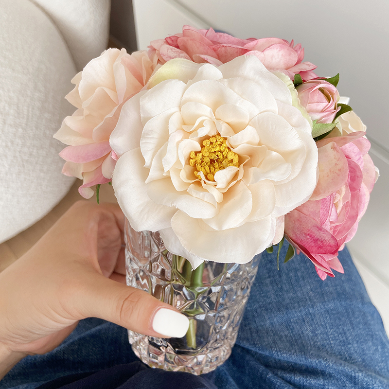 玫瑰花仿真花假水组合