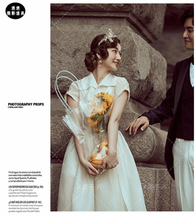 旅拍摄影道具夜景灯串韩式创意海景婚纱照外景小清新灯透明手提袋