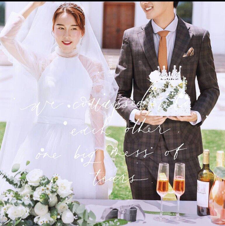 森系婚纱照影楼外景摄影拍照道具仿真泡沫假蛋糕婚礼旅拍拍摄摆件