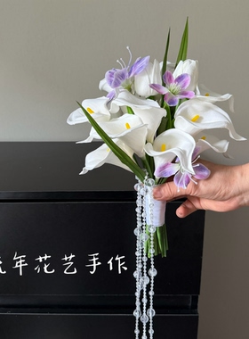 流年花艺手作定制高级感ins风婚礼领证毕业花束橱窗装饰伴手礼