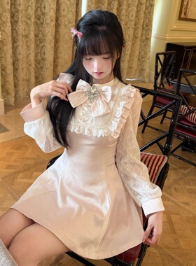 森女系原创想去海边 制造甜心 可爱温柔连衣裙日系粉粉的小裙子