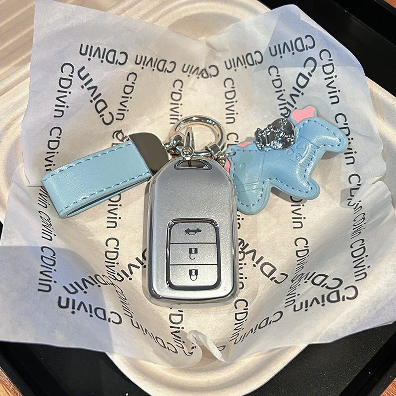 适用于本田十代雅阁钥匙套专用英仕派壳凌派车享域高级感女士扣包