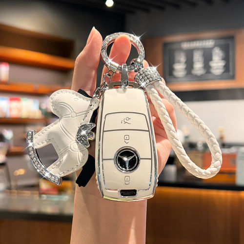 宾士e300l钥匙套c260l车a200l女c200l扣glc gla glb220 gle350壳