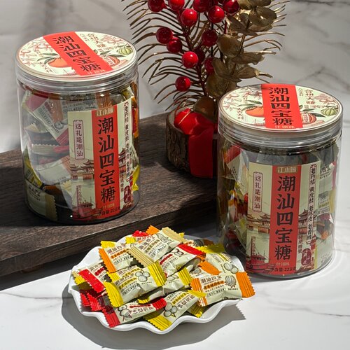 江小暖潮汕四宝糖228克*2瓶什锦味硬质糖果独立小包休闲零食