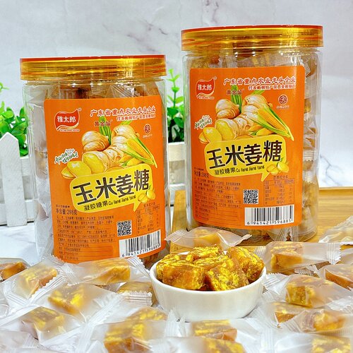 雅太郎玉米姜糖298克*1瓶丰顺特产姜汁软糖休闲糖果零食
