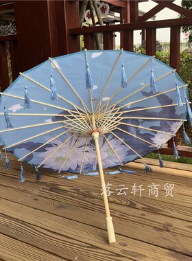 古风伞流苏彼岸花cos古装伞古代拍照汉服走秀道具花伞防雨油纸伞