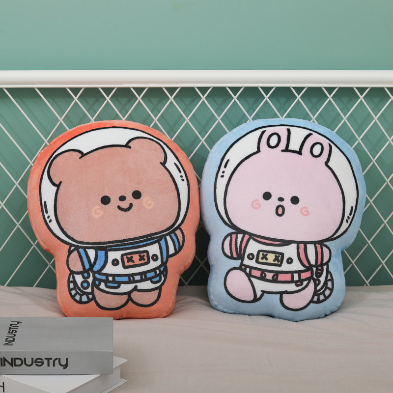 二次元造物家小熊奶黄包小抱枕宿舍靠枕卡通沙发靠枕可爱睡觉玩偶