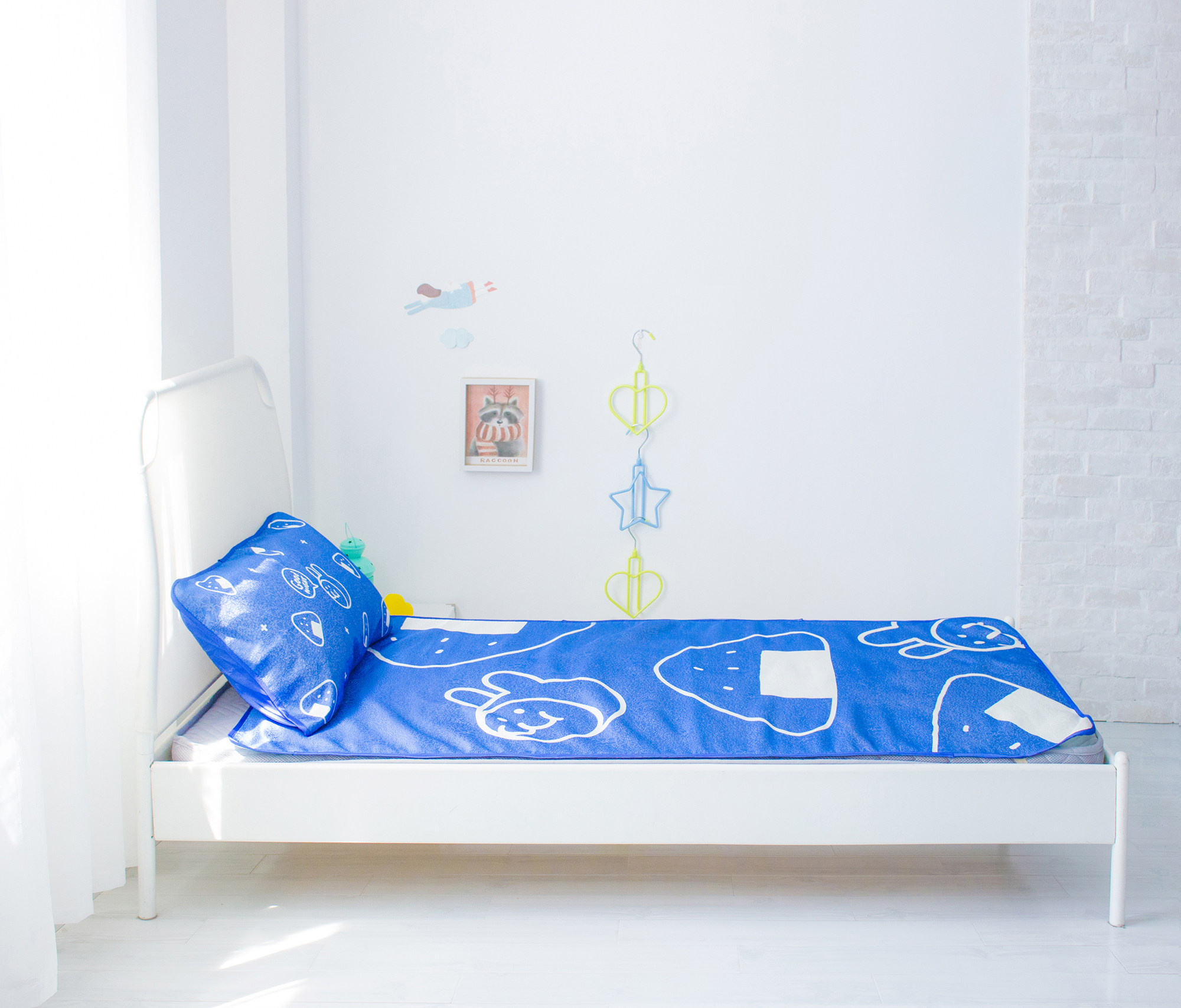 正版授权 后田花子 学生宿舍凉席0.9米单人席子可折叠冰丝席