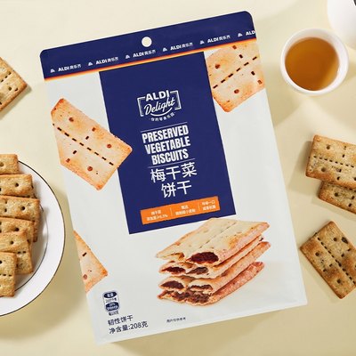 奥乐齐 ALDI Delight梅干菜夹心韧性饼干208g