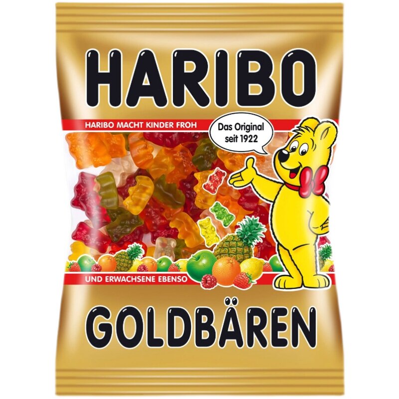 德国进口haribo金熊混合口味水果软糖袋装 80g现货