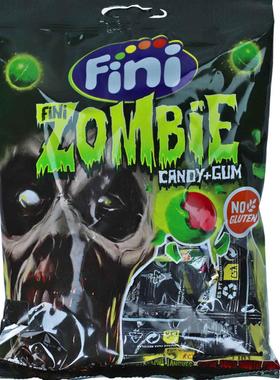 德国fini zombie 爆酸夹心糖 袋装16颗万圣节糖果