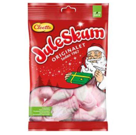 德国进口cloetta圣诞老人棉花糖软糖 粉红香草草莓口味