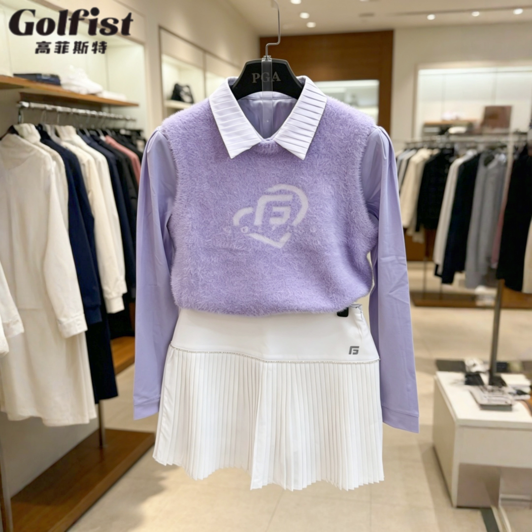 春秋季女马甲高尔夫女背心马夹无袖上衣立领运动外套衣服女长袖