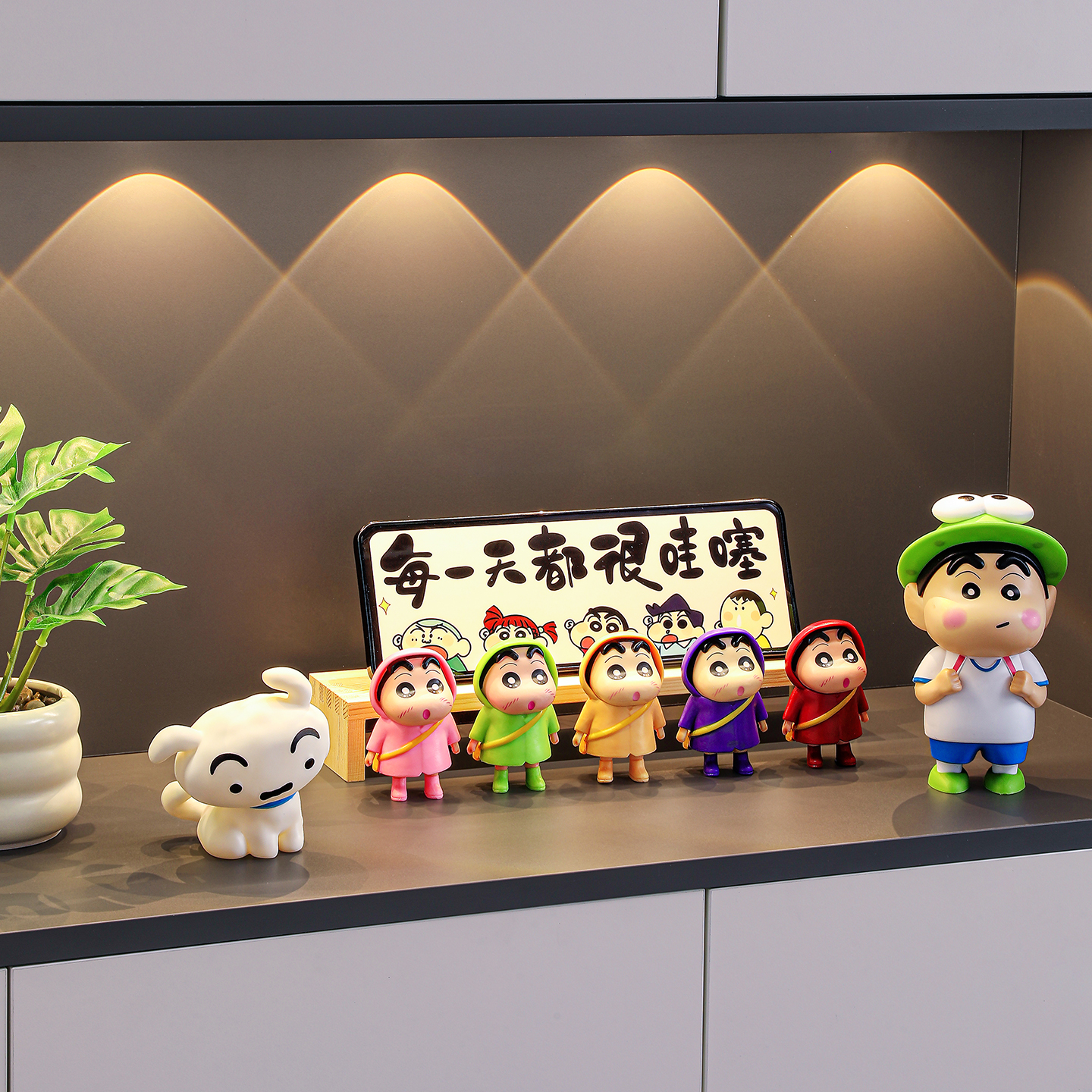 紫香凝蜡笔小新入户进门玄关摆件