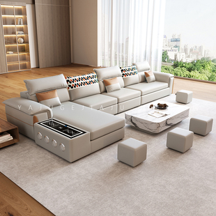 免洗布艺乳胶沙发客厅2024新款套装配套沙发茶几电视柜组合三件套