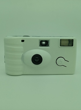 白色一次性有灯机复古傻瓜一次性胶片胶卷相机含17张ECN2胶卷礼品