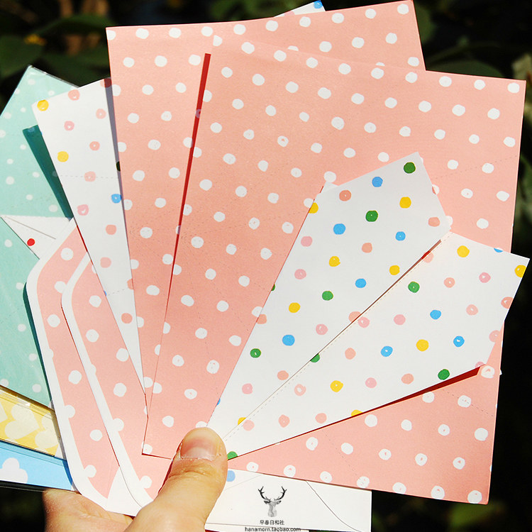 韩国进口正品文艺卡通简约小清新少女心信纸信封套装情书信笺