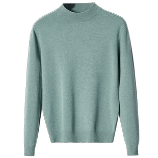 半高领毛衣男秋冬加绒加厚中领针织衫男士保暖打底衫内搭2025新款