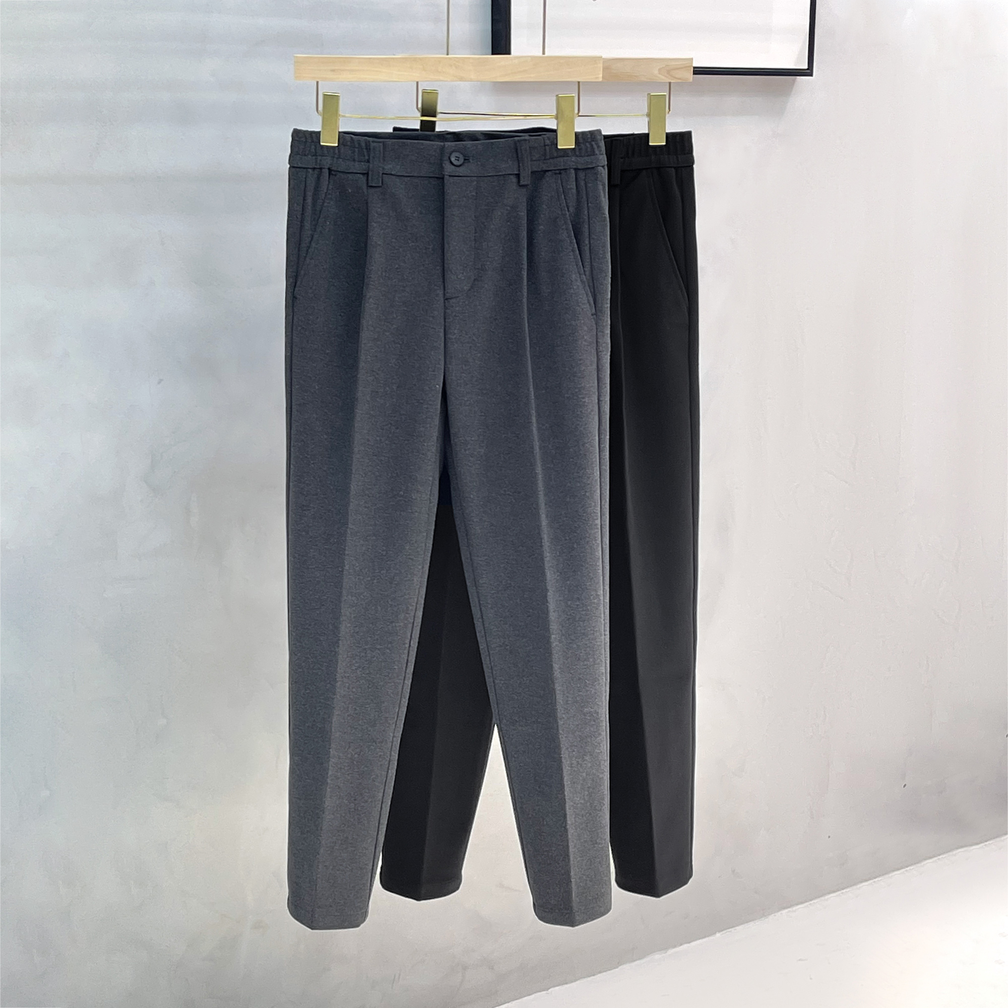 加厚毛呢料五种裤长版型休闲通勤