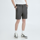 短裤 免烫港风5分休闲裤 男夏季 白色西裤 潮 外穿宽松潮流五分裤 西装