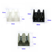 老款 淋浴房滑块浴室玻璃移门下面限位白色黑色塑料双轨道底部导槽