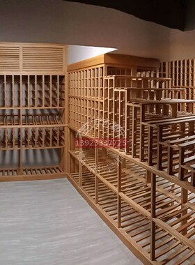 红酒窖设计 展柜酒架定制 实木雪松木雪茄柜 不锈钢酒柜订做 每方