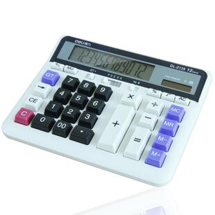 得力DL-2135办公计算器 舒适键盘按键 银行财务专用计算机 包邮