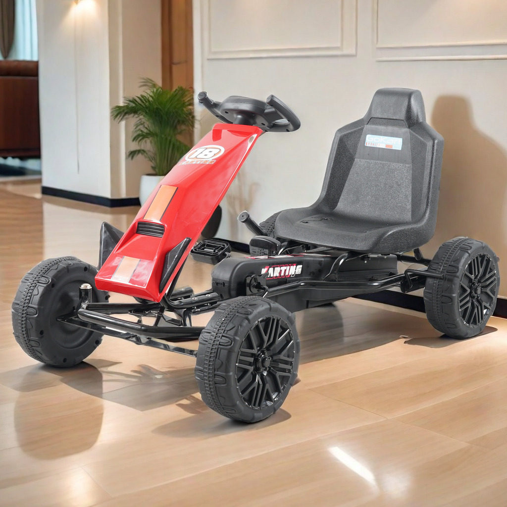 儿童卡丁车四轮脚踏健身车小孩脚蹬带离合可坐男女宝宝玩具自行车