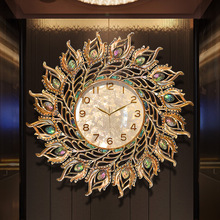 新款挂钟美式客厅家用轻奢装饰高档大气挂墙时钟表挂表高端上档次