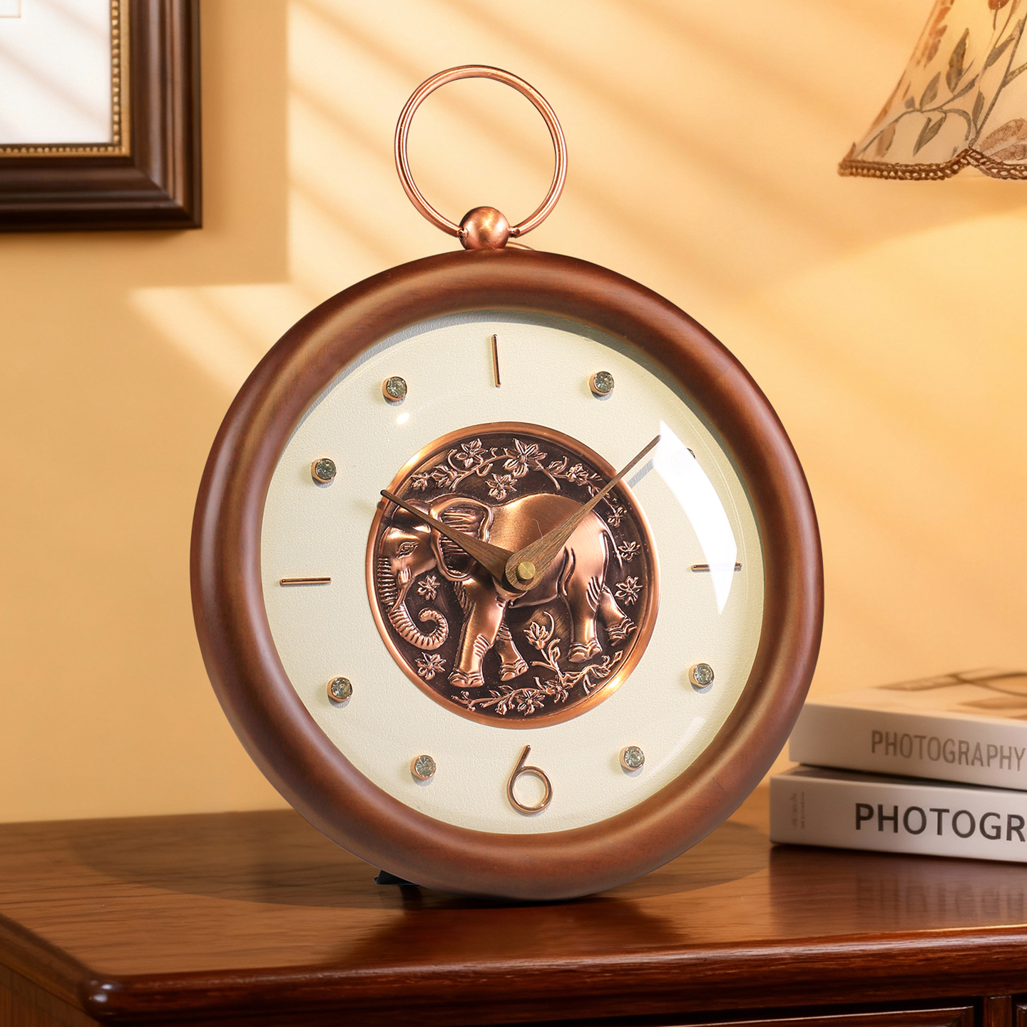 欧式复古实木座钟2025新款时钟