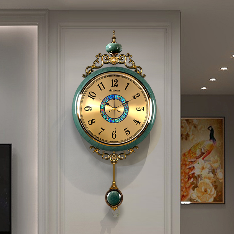 源正溢尚欧式复古客厅挂钟