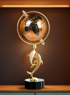 轻奢地球仪摆件高档玄关家居客厅桌面书房电视柜酒柜办公室装饰品