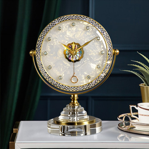 贝壳点缀！2025新款时尚静音座钟