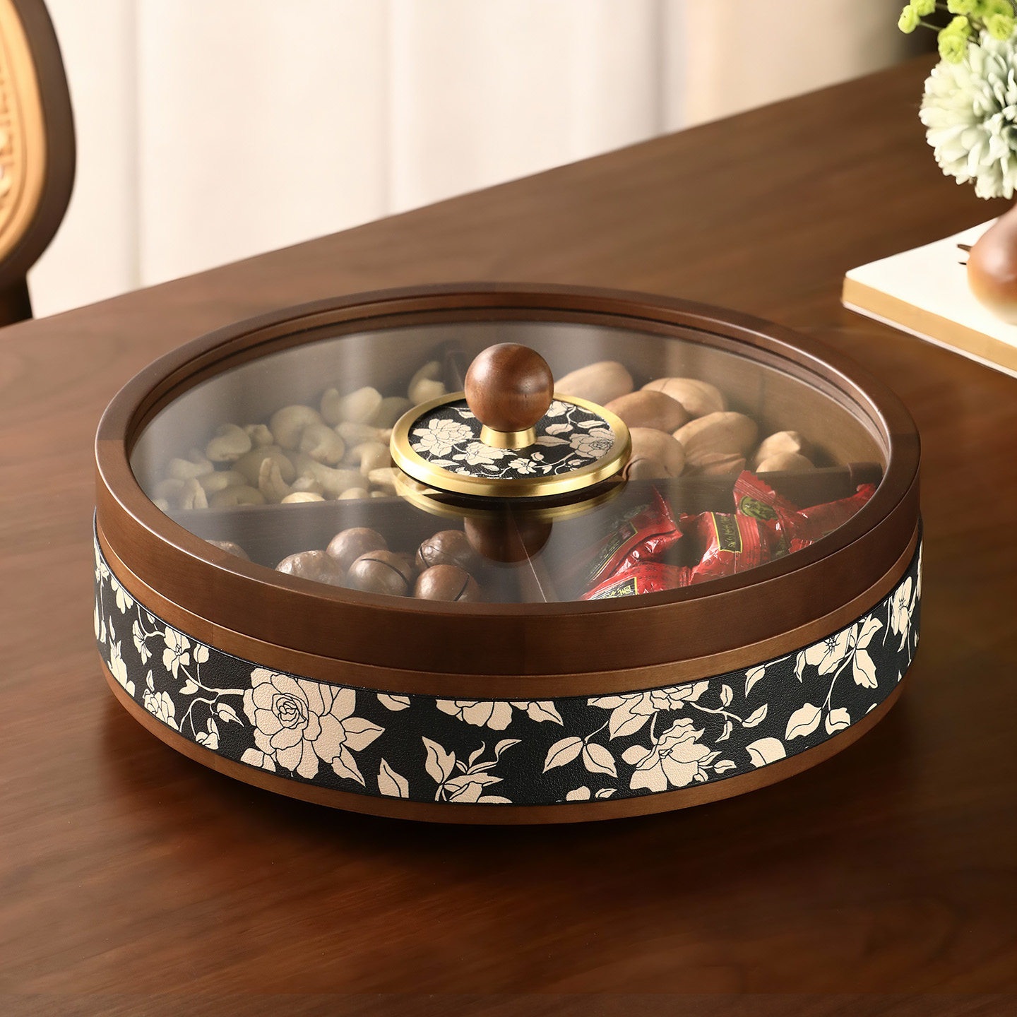 中古风果盘-实木材质精致高颜值