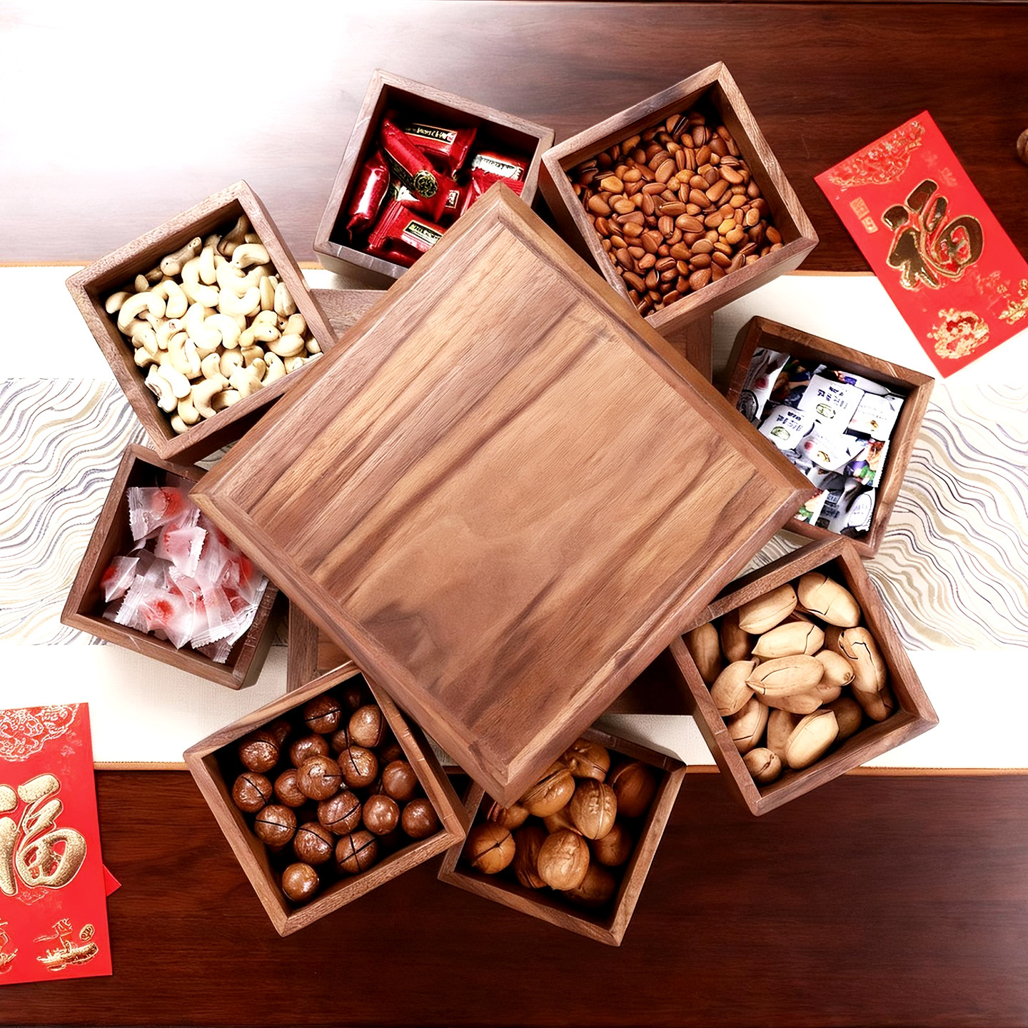 高级感高端大气坚果盘